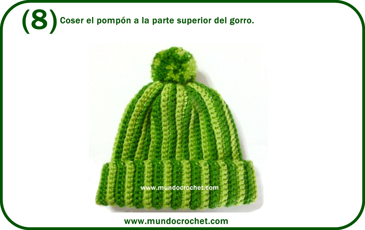 Gorro a crochet rayas verticales Gorro a crochet principiantes