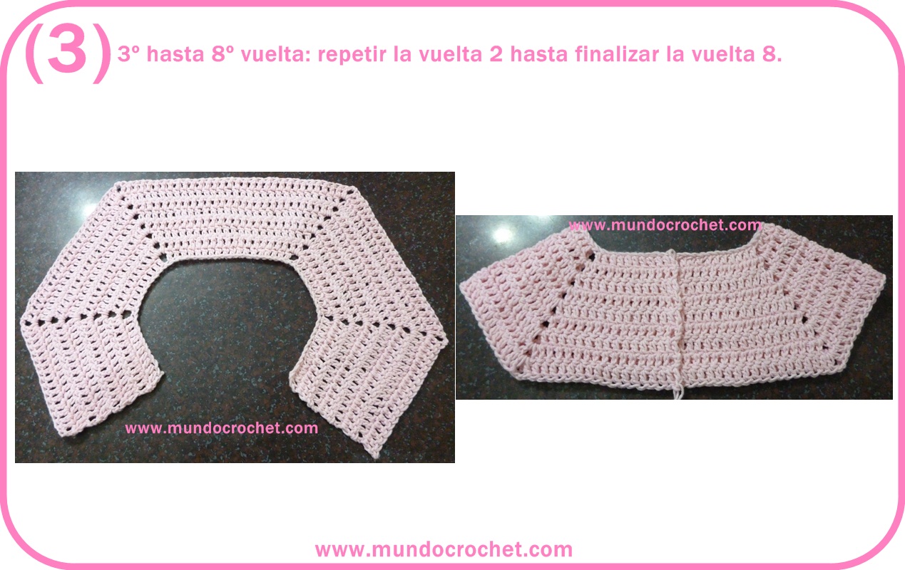 Saquito o Camperita a crochet para niña Saquito o Camperita a crochet para niña