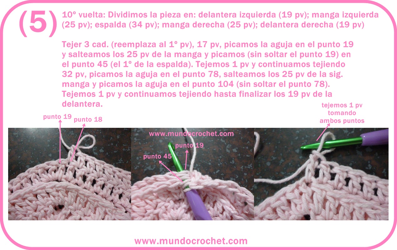 Saquito o Camperita a crochet para niña Saquito o Camperita a crochet para niña