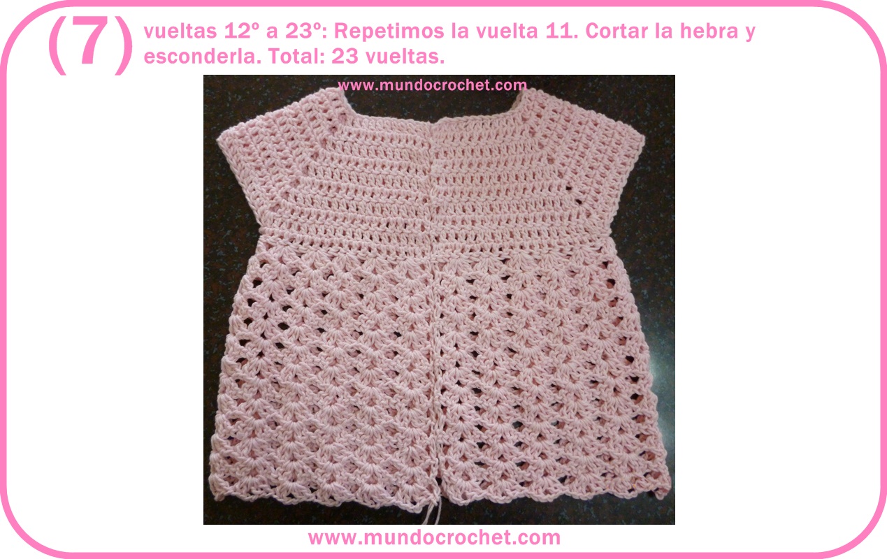 Saquito o Camperita a crochet para niña Saquito o Camperita a crochet para niña