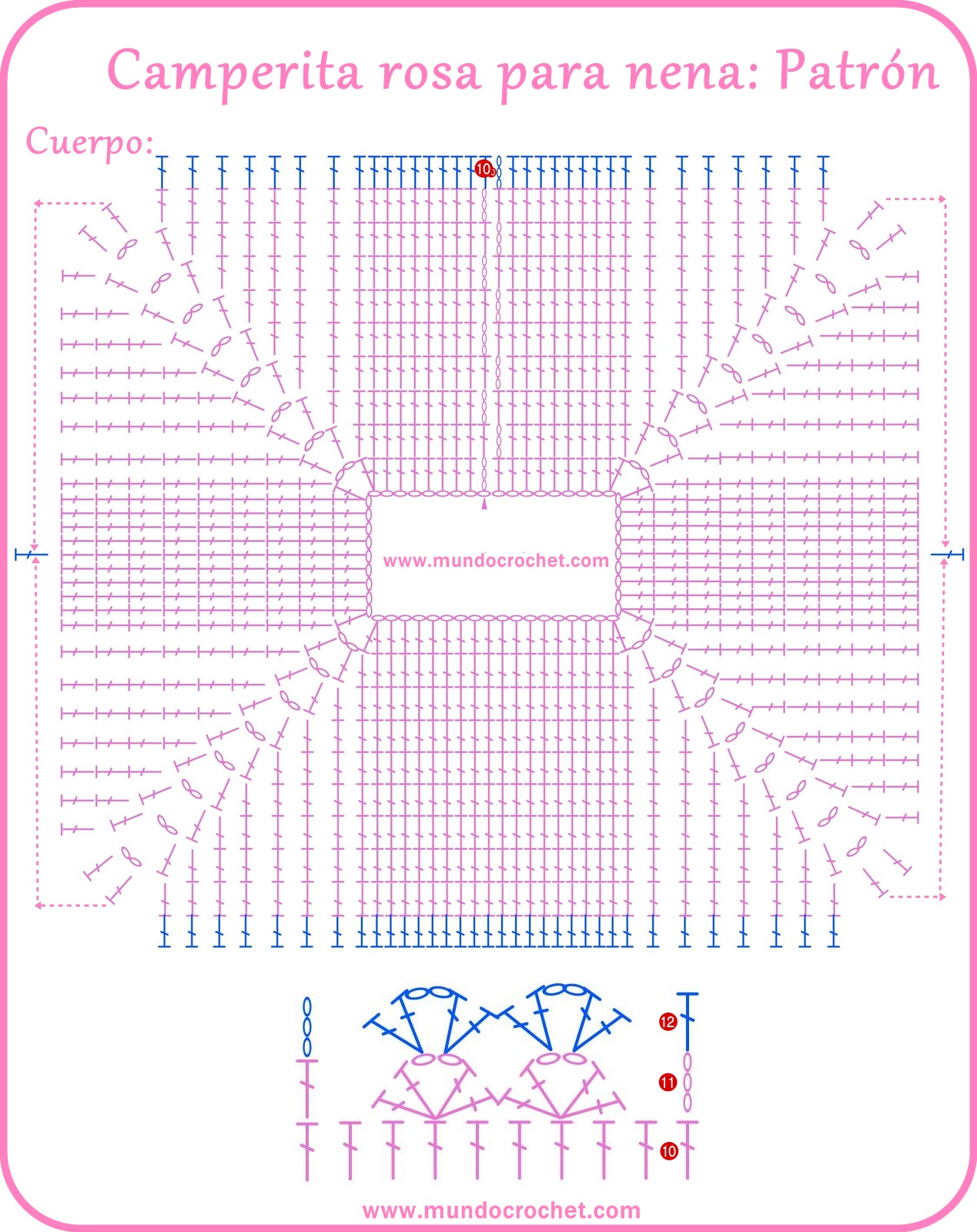 Saquito o Camperita a crochet para niña Saquito o Camperita a crochet para niña